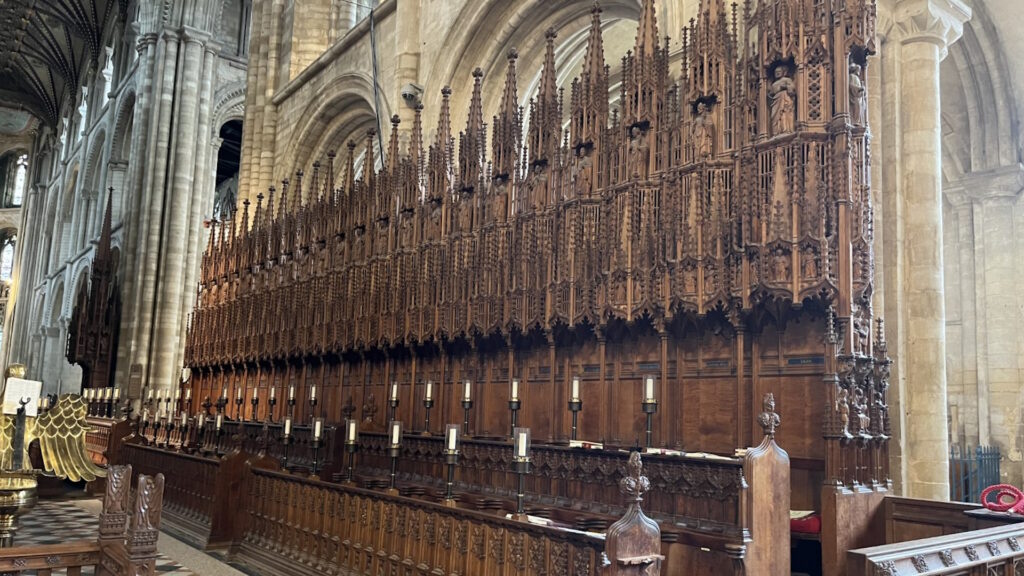 Choir stalls in cathedral