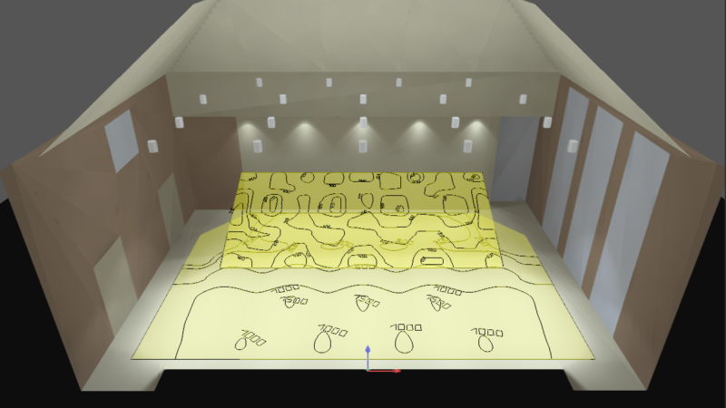 Dragon Hall lighting with seating